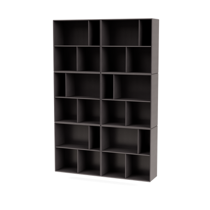Étagère Read par Peter J. Lassen, laque 35 Coffee, suspendu au mur, packshot Montana