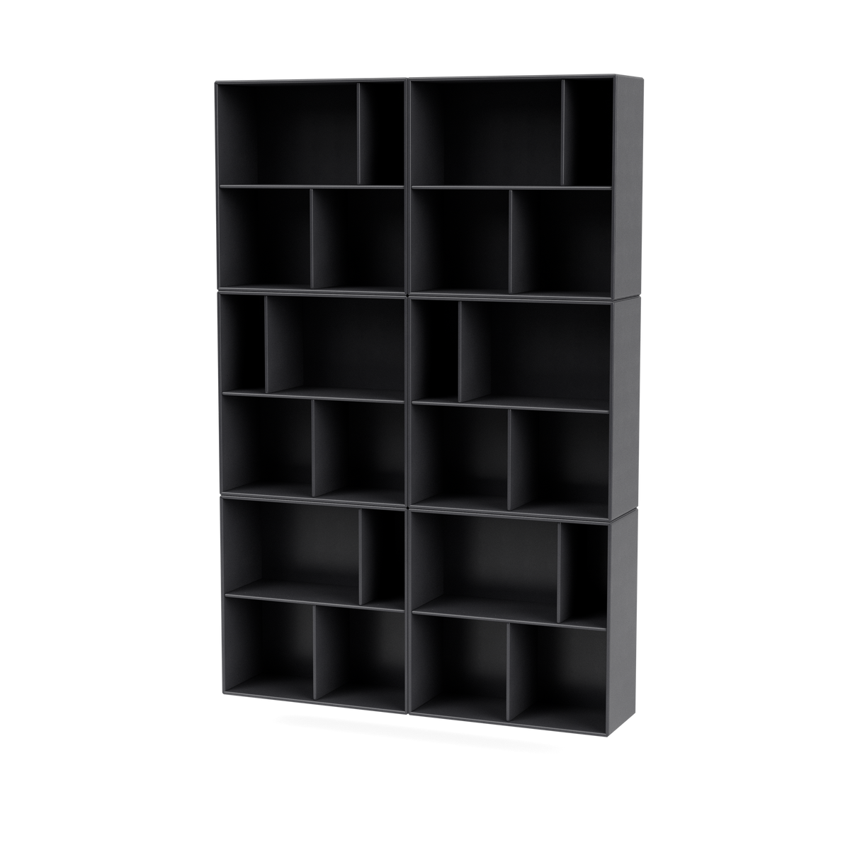 Étagère Read par Peter J. Lassen, laque 36 Coal, suspendu au mur, packshot Montana
