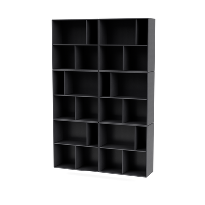 Étagère Read par Peter J. Lassen, laque 36 Coal, suspendu au mur, packshot Montana