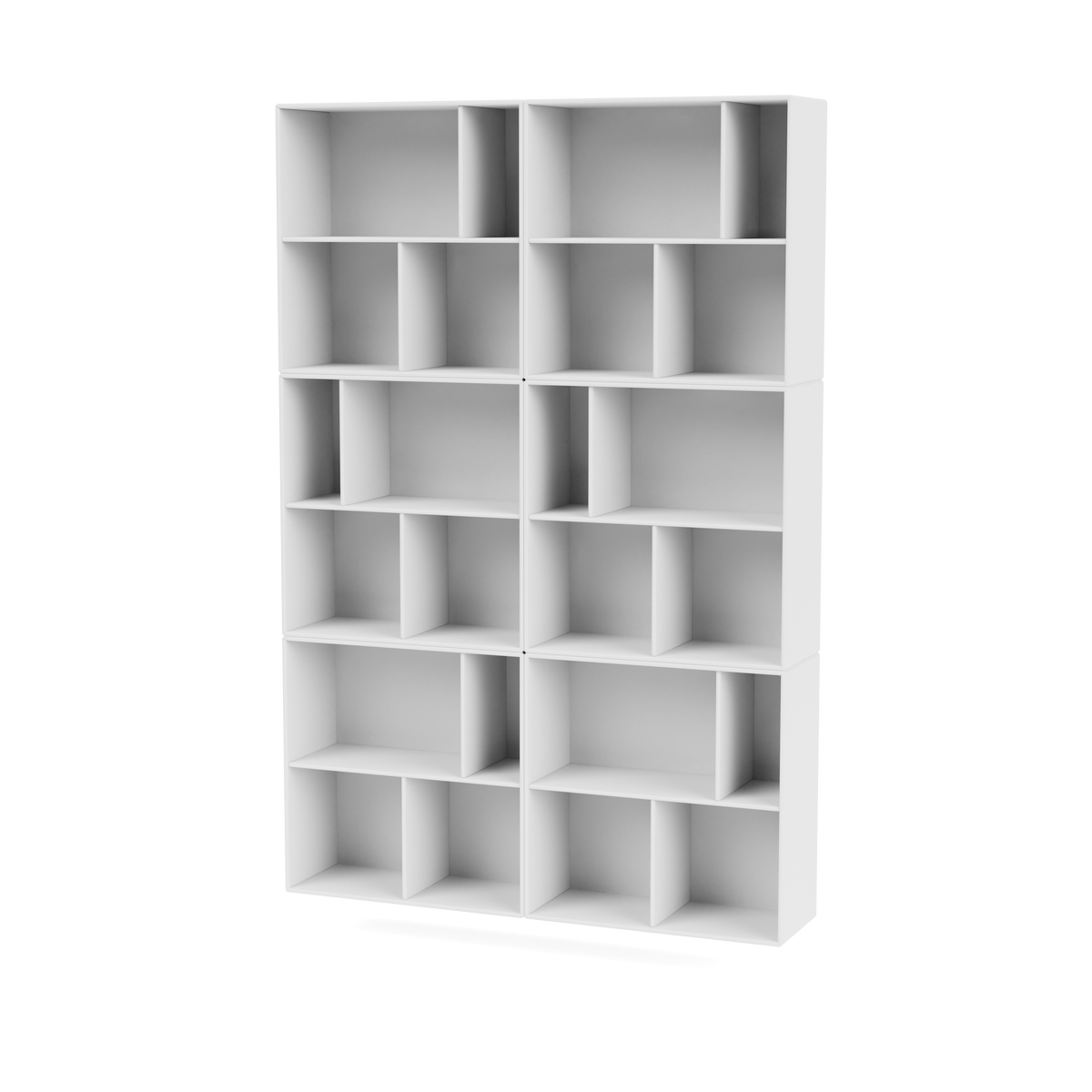 Étagère Read par Peter J. Lassen, laque 38 Snow, suspendu au mur, packshot Montana