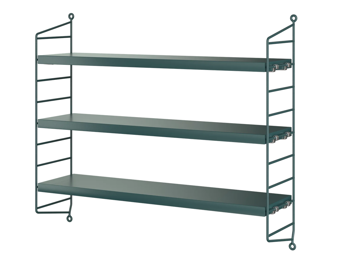 Étagère String Pocket Bois L 60 cm - String Furniture-Tegnérgrön-The Woods Gallery
