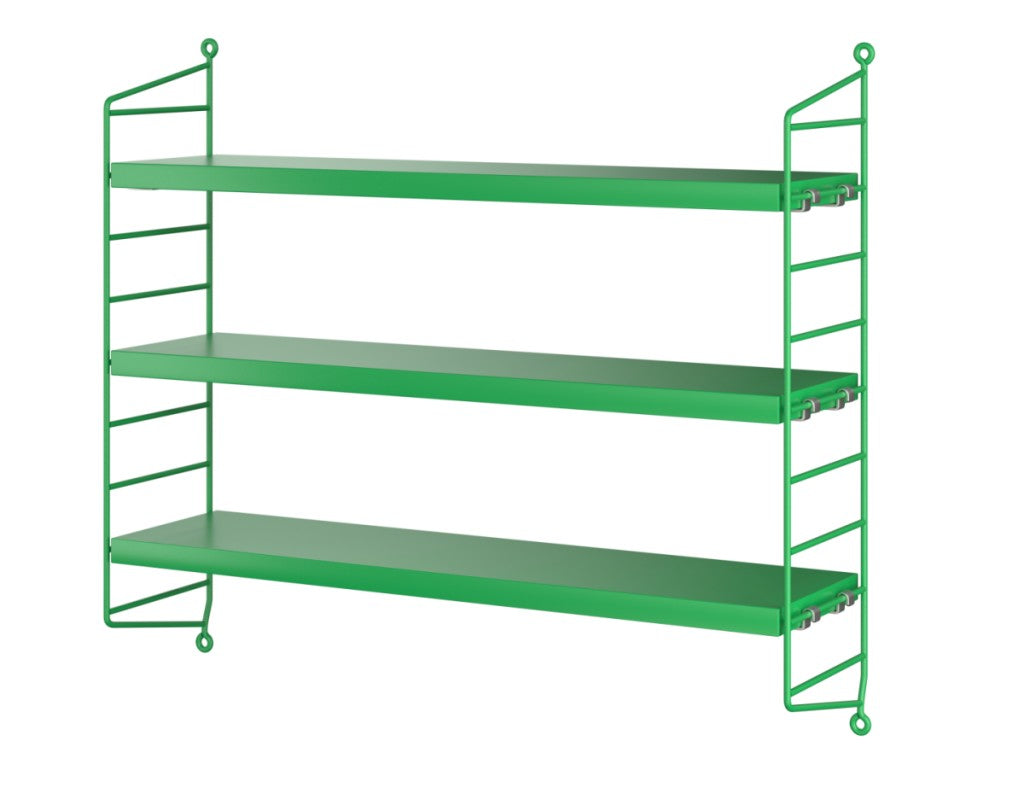 Étagère String Pocket Bois L 60 cm - String Furniture-Vert-The Woods Gallery