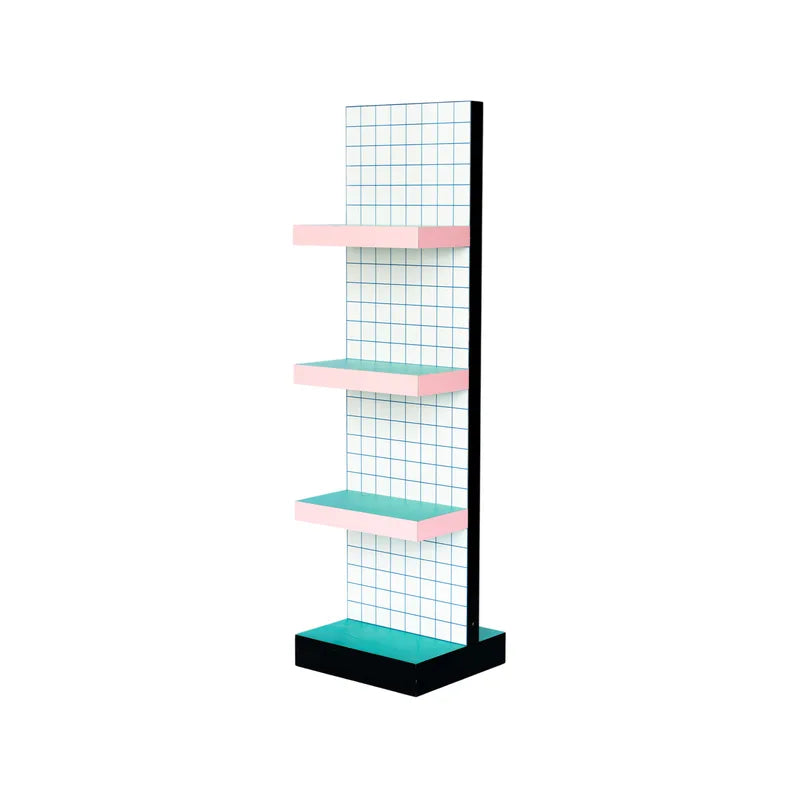 Etagère Super Shelf bois multicolore / L de Hello Again - Seletti-Grille bleue-The Woods Gallery