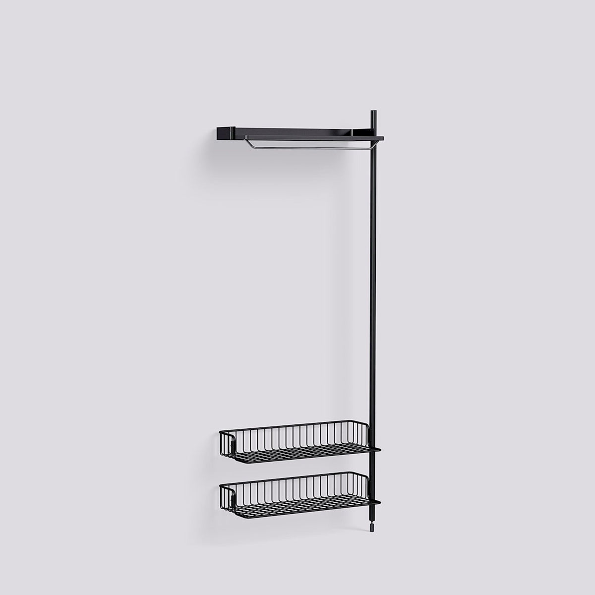 Étagère modulable Pier System 1010 module additionnel de Ronan et Erwan Bouroullec - Hay-Acier laqué noir, profilé aluminium anodisé noir - Acier laqué noir-The Woods Gallery