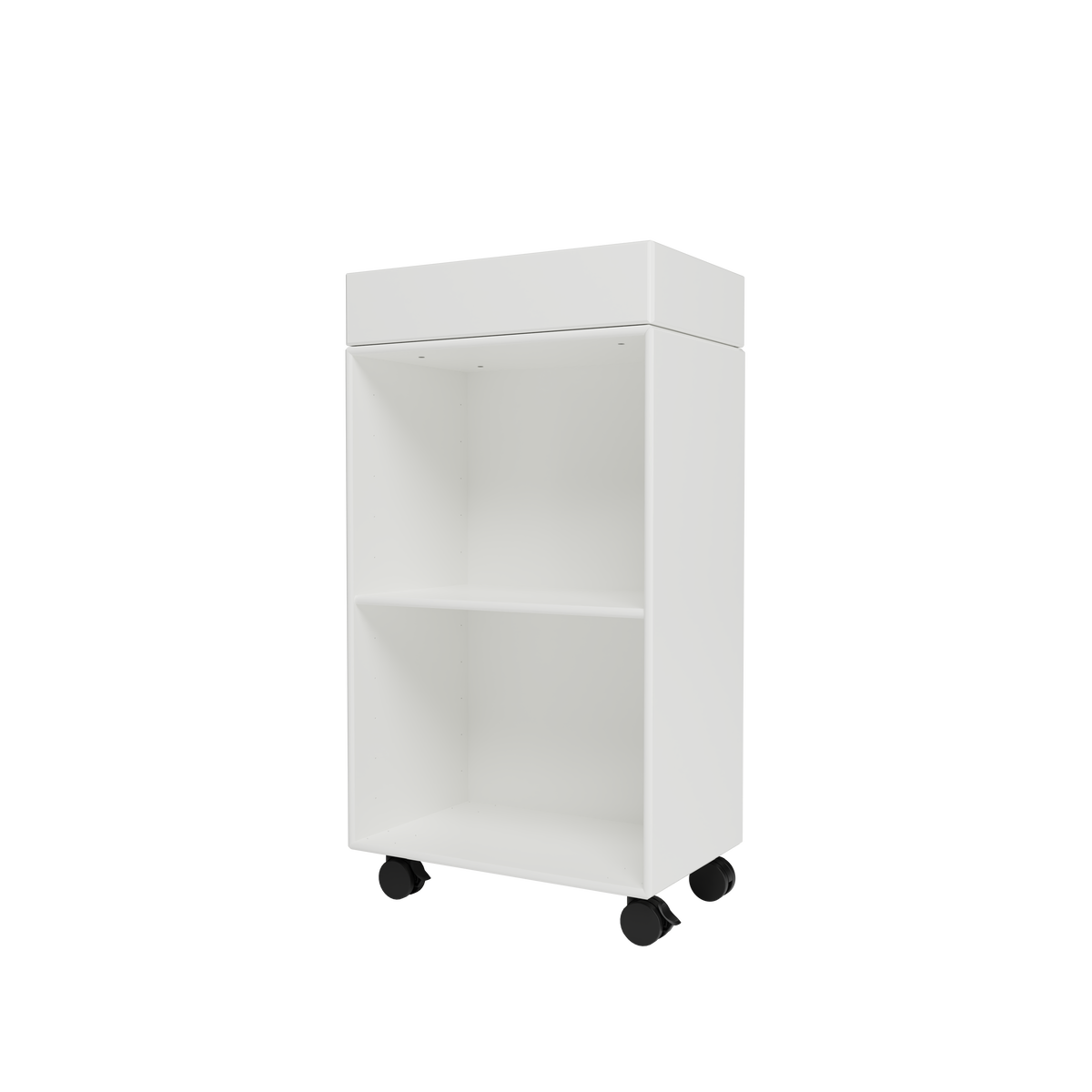 Etagère roulante Preppy par Peter J. Lassen, laque 01 White, packshot Montana