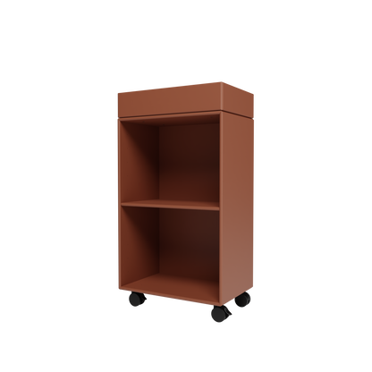 Etagère roulante Preppy par Peter J. Lassen, laque 146 Hazelnut, packshot Montana