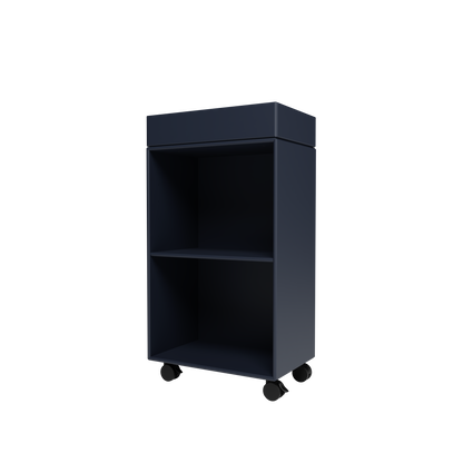 Etagère roulante Preppy par Peter J. Lassen, laque 147 Shadow, packshot Montana