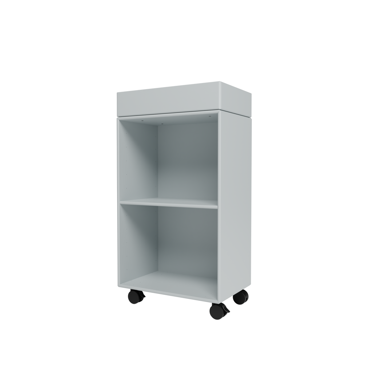 Etagère roulante Preppy par Peter J. Lassen, laque 156 Oyster, packshot Montana