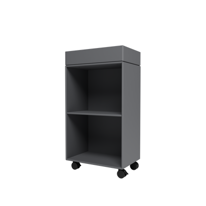 Etagère roulante Preppy par Peter J. Lassen, laque 36 Coal, packshot Montana