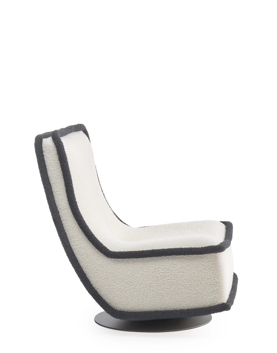 Fauteuil Bonheur Du Jour de Philippe Starck - Kartell-Anthracite - Blanc-The Woods Gallery