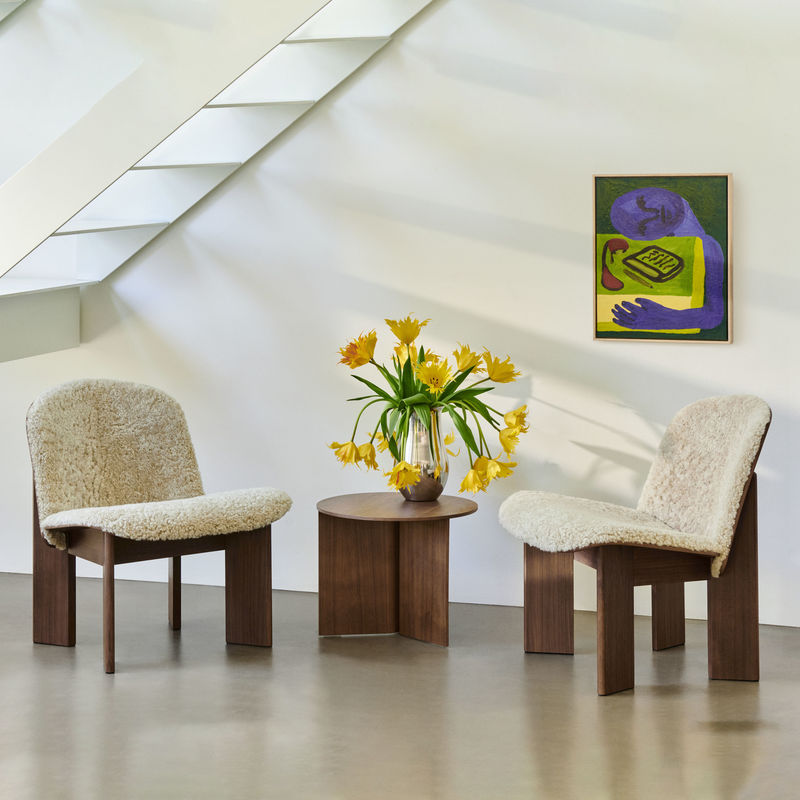 Fauteuil Chisel Blanc Peau de mouton - Hay-The Woods Gallery