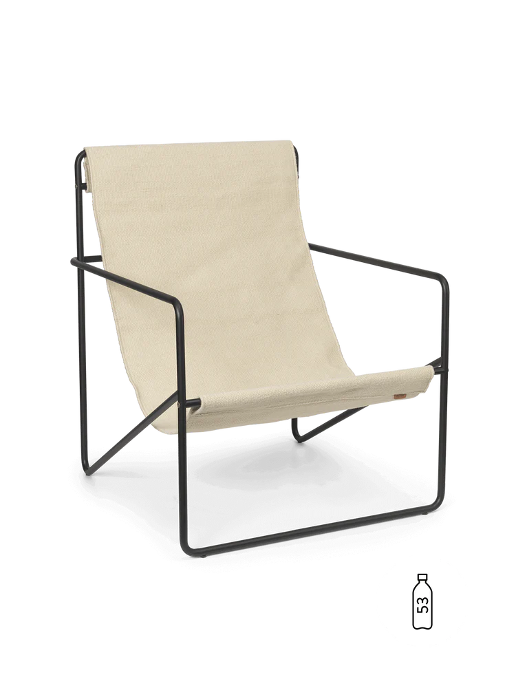 Fauteuil Desert - Ferm Living-Olive - Rayures Chocolat-The Woods Gallery