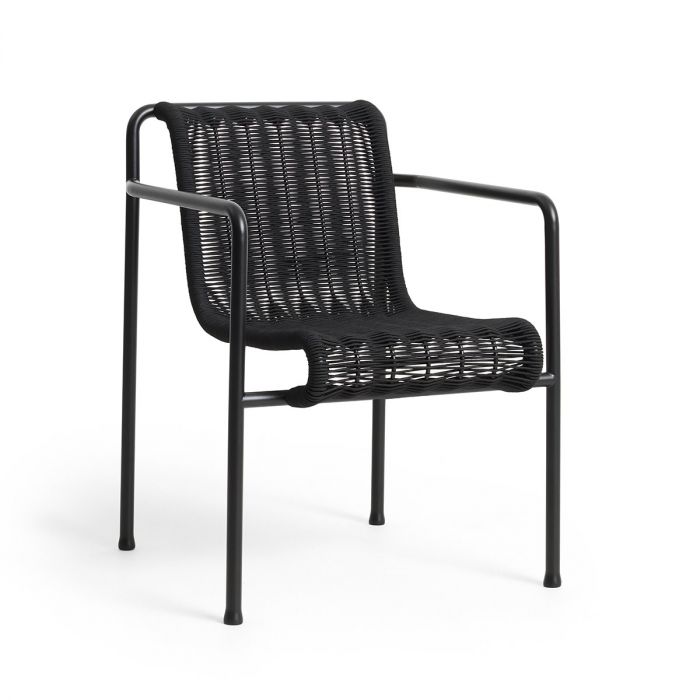 Fauteuil Dinning Palissade Cord - Hay-Anthracite-The Woods Gallery