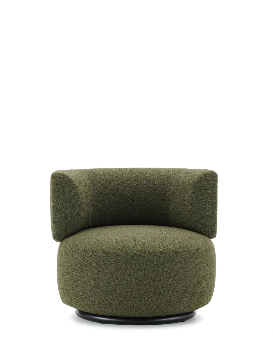 Fauteuil K-Wait tissu bouclé de Rodolfo Dordoni - Kartell-Bordeaux-The Woods Gallery