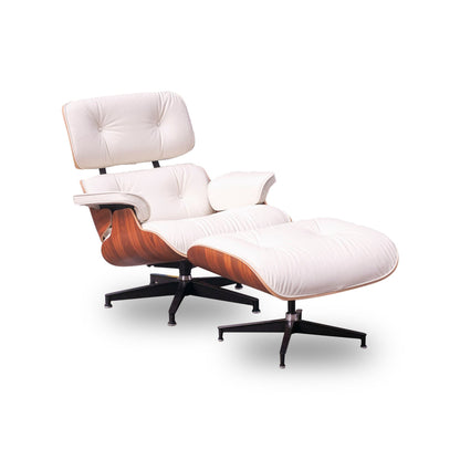 Fauteuil Lounge Chair Blanc de Charles &amp; Ray Eames édition 2018 Herman Miller - Herman Miller-The Woods Gallery