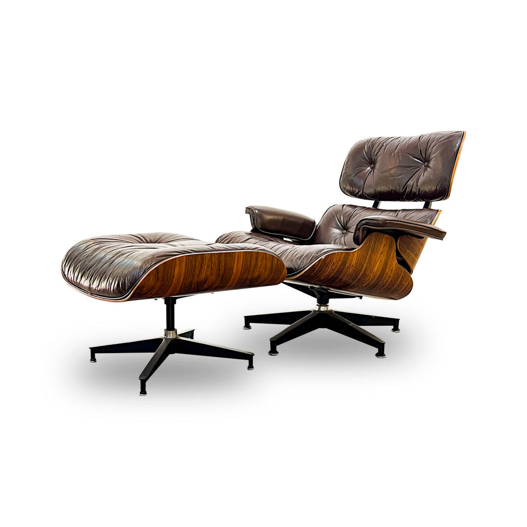 Fauteuil Lounge Chair Marron de Charles & Ray Eames - Herman Miller - Vintage 1970-The Woods Gallery