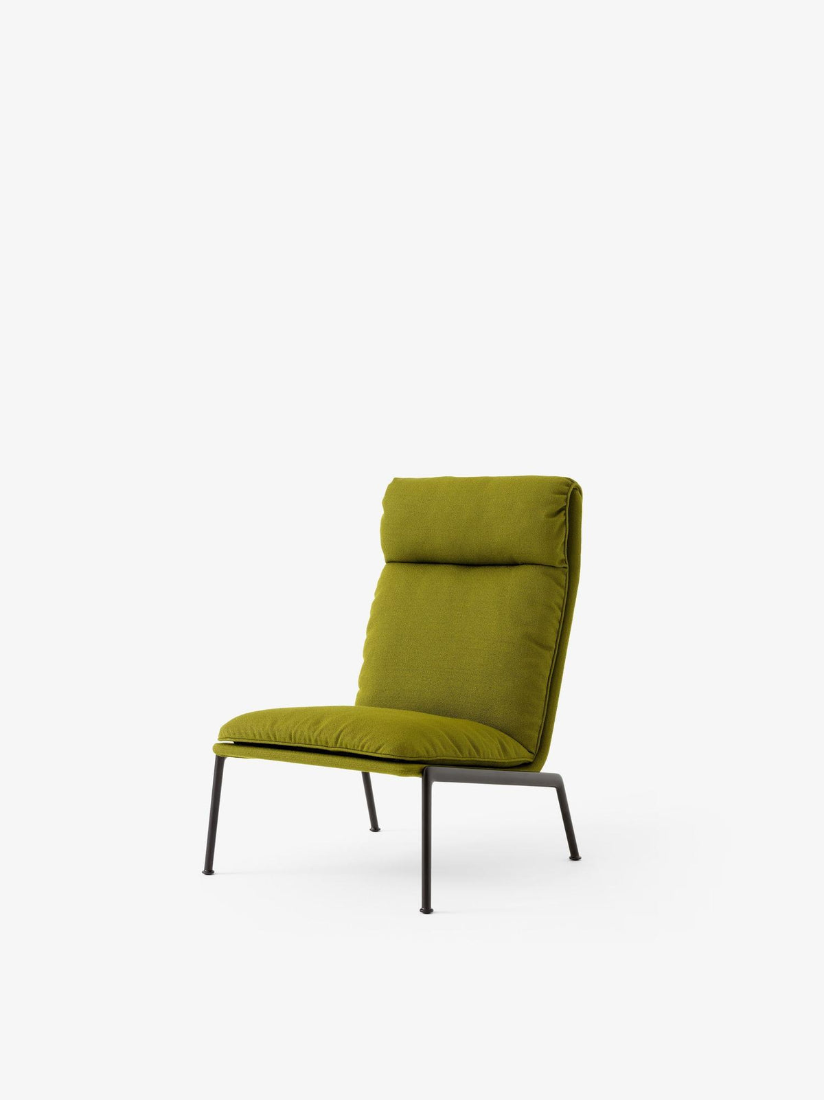 Fauteuil Muno LN16 dossier haut de Luca Nichetto - &amp;Tradition-Noir chaud-Tissu groupe 1-The Woods Gallery