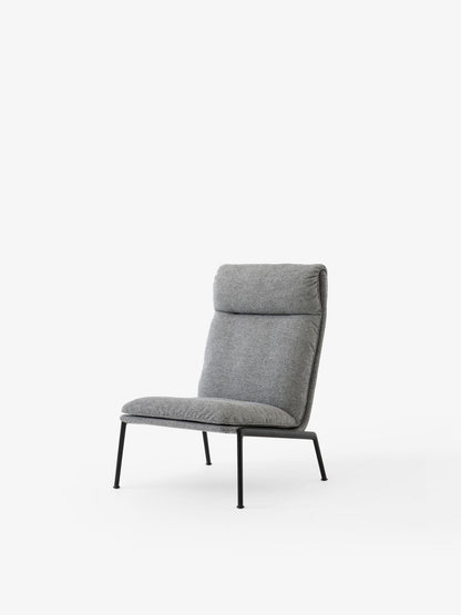 Fauteuil Muno LN16 dossier haut de Luca Nichetto - &amp;Tradition-Noir chaud-Tissu groupe 3-The Woods Gallery