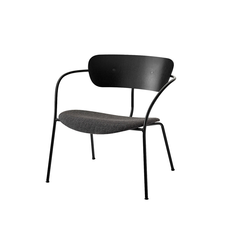 Fauteuil Pavilion AV6 par Anderssen & Voll - &Tradition-Cuir Noir - détails Noir-The Woods Gallery