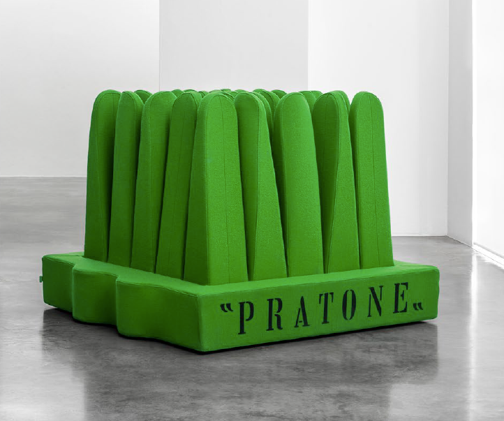 Fauteuil Pratone de Ceretti, Derossi & Rosso - Gufram-Textile FOREVER GREEN-The Woods Gallery