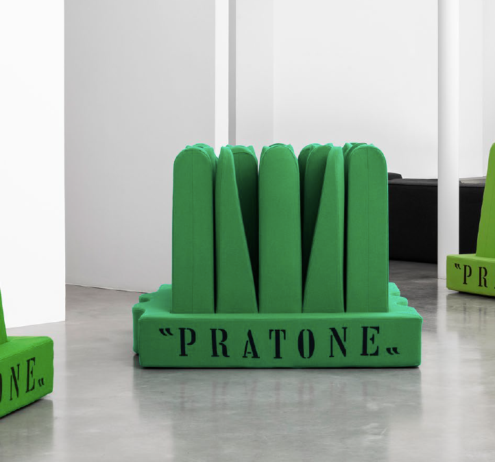 Fauteuil Pratone de Ceretti, Derossi &amp; Rosso - Gufram-Textile FOREVER GREEN-The Woods Gallery