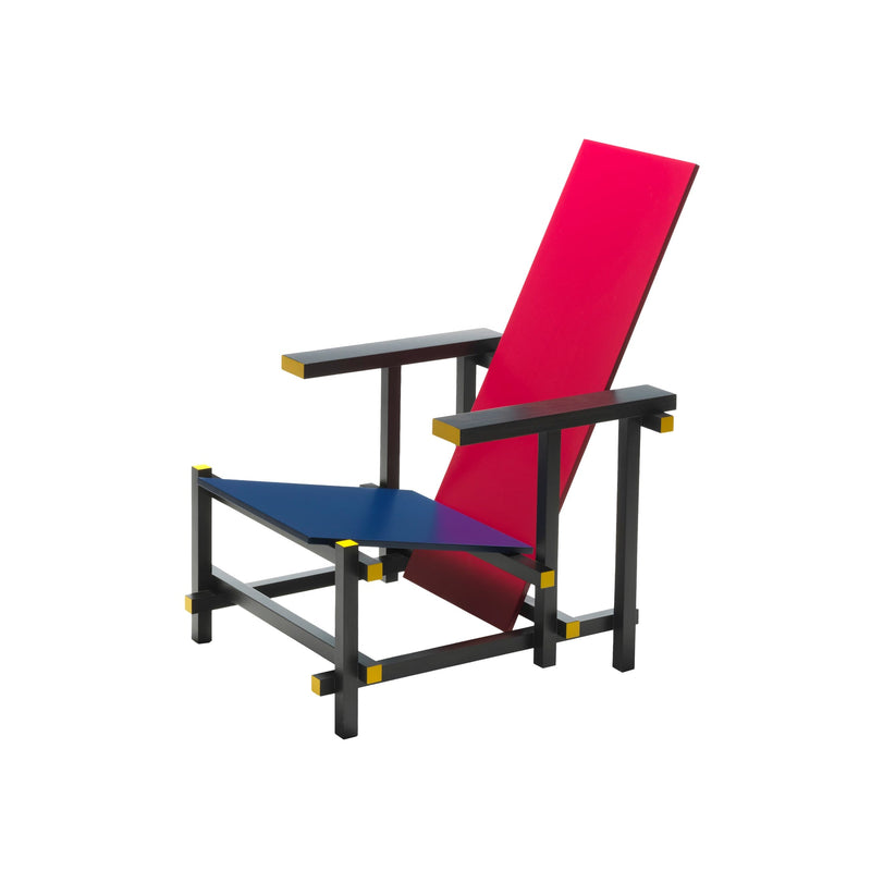 Fauteuil Red and blue de Gerrit Thomas Rietveld - Cassina-The Woods Gallery