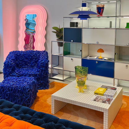 Fauteuil Senzafine par Gaetano Pesce - Meritalia-Bleu-The Woods Gallery