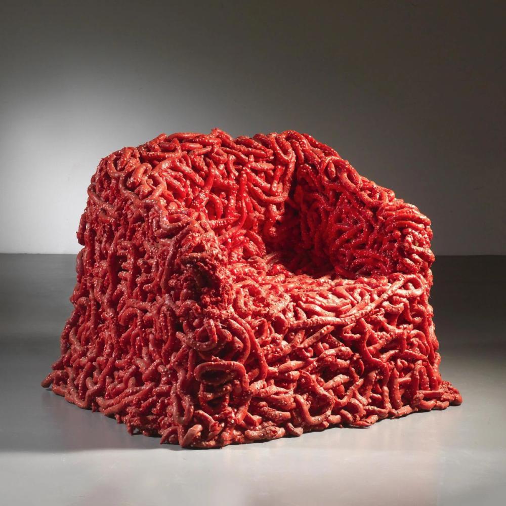 Fauteuil Senzafine par Gaetano Pesce - Meritalia-Rouge-The Woods Gallery