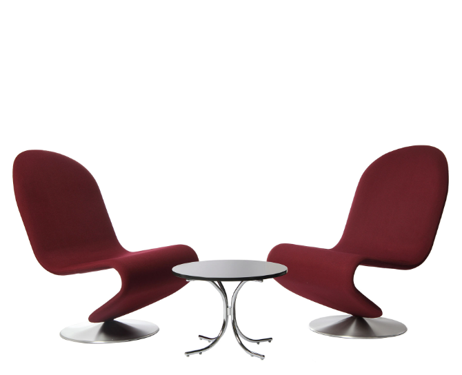Fauteuil System 1-2-3 Lounge Standard - Verner Panton, 1973-Hallingdal Noir-The Woods Gallery
