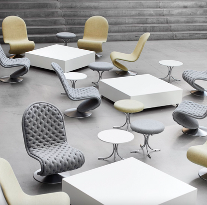 Fauteuil System 1-2-3 Lounge Standard - Verner Panton, 1973-Hallingdal Noir-The Woods Gallery