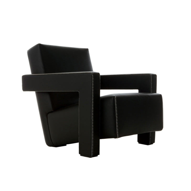 Fauteuil Utrecht 637 de Gerrit Thomas Rietveld - Cassina-Noir-The Woods Gallery
