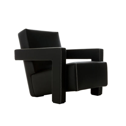 Fauteuil Utrecht 637 de Gerrit Thomas Rietveld - Cassina-Noir-The Woods Gallery