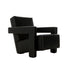 Fauteuil Utrecht 637 de Gerrit Thomas Rietveld - Cassina-Noir-The Woods Gallery
