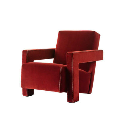 Fauteuil Utrecht 637 de Gerrit Thomas Rietveld - Cassina-Rouge-The Woods Gallery