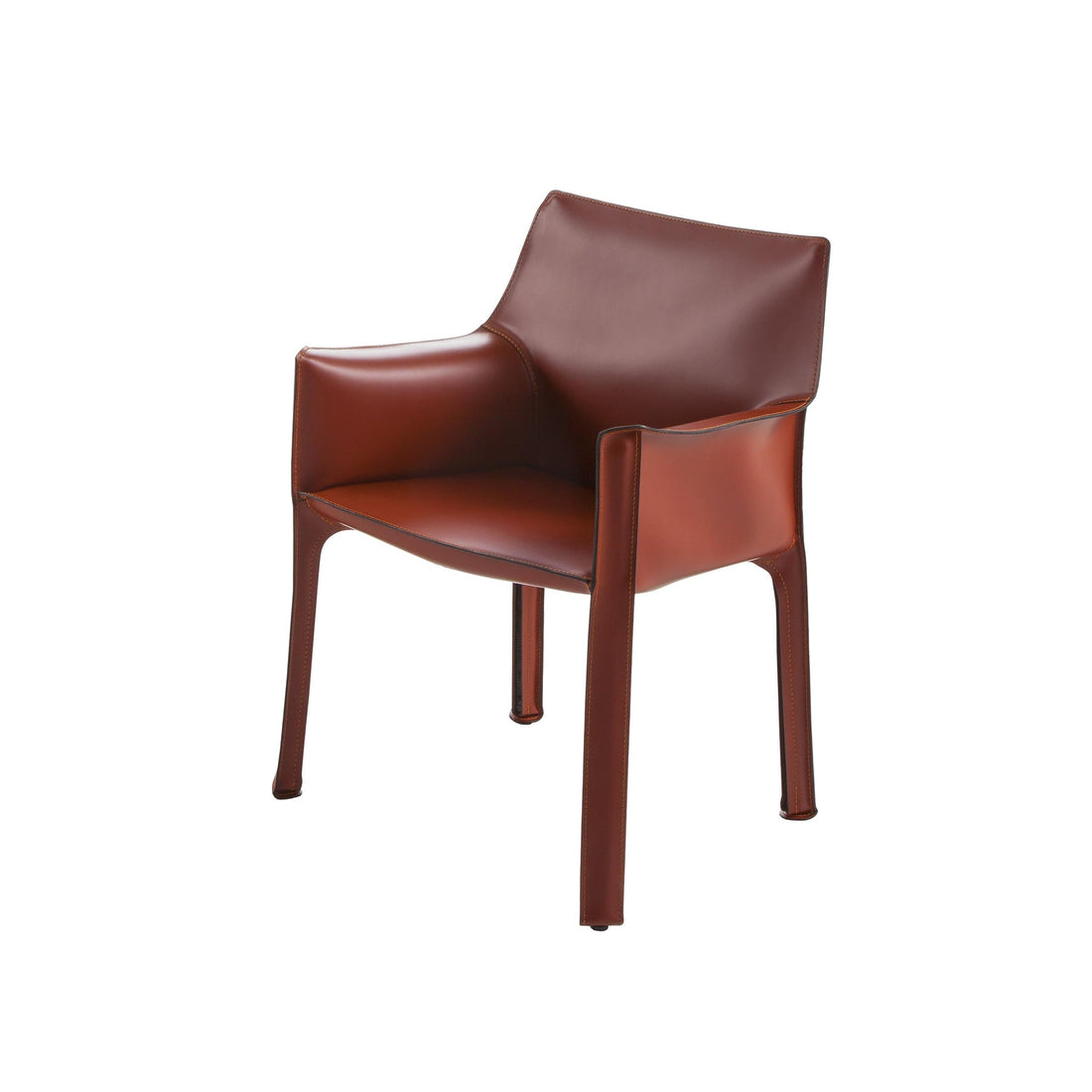 Fauteuil en cuir CAB 413 par Mario Bellini - Cassina-Beige-The Woods Gallery