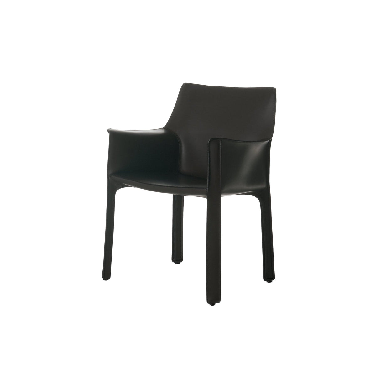 Fauteuil en cuir CAB 413 par Mario Bellini - Cassina-Noir-The Woods Gallery