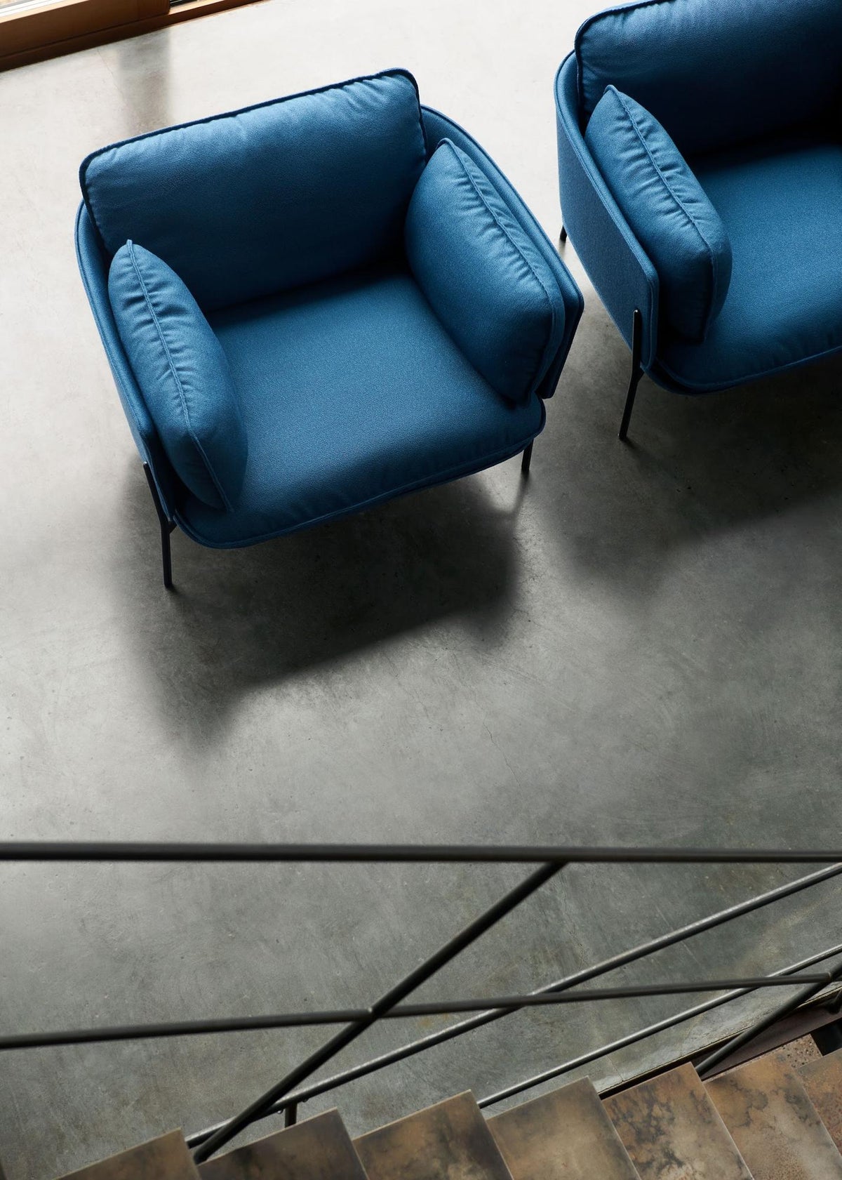 Fauteuil lounge Cloud LN1 de Luca Nichetto - &amp;Tradition-Chrome-Tissu groupe 1-The Woods Gallery