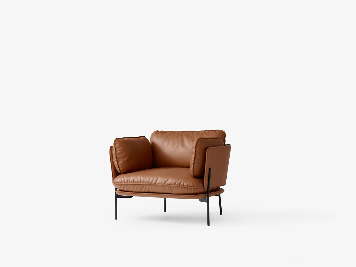 Fauteuil lounge Cloud LN1 de Luca Nichetto - &amp;Tradition-Chrome-Tissu groupe 1-The Woods Gallery