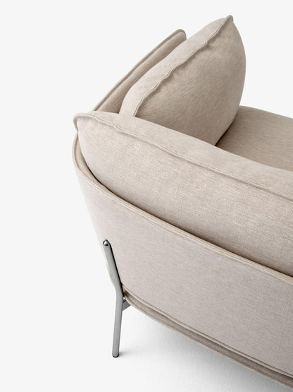 Fauteuil lounge Cloud LN1 de Luca Nichetto - &amp;Tradition-Chrome-Tissu groupe 1-The Woods Gallery