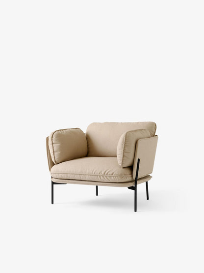 Fauteuil lounge Cloud LN1 de Luca Nichetto - &amp;Tradition-Noir chaud-Tissu groupe 5-The Woods Gallery