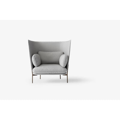 Fauteuil lounge Cloud LN5 dossier haut de Luca Nichetto - &Tradition-Chrome-Tissu groupe 1-The Woods Gallery