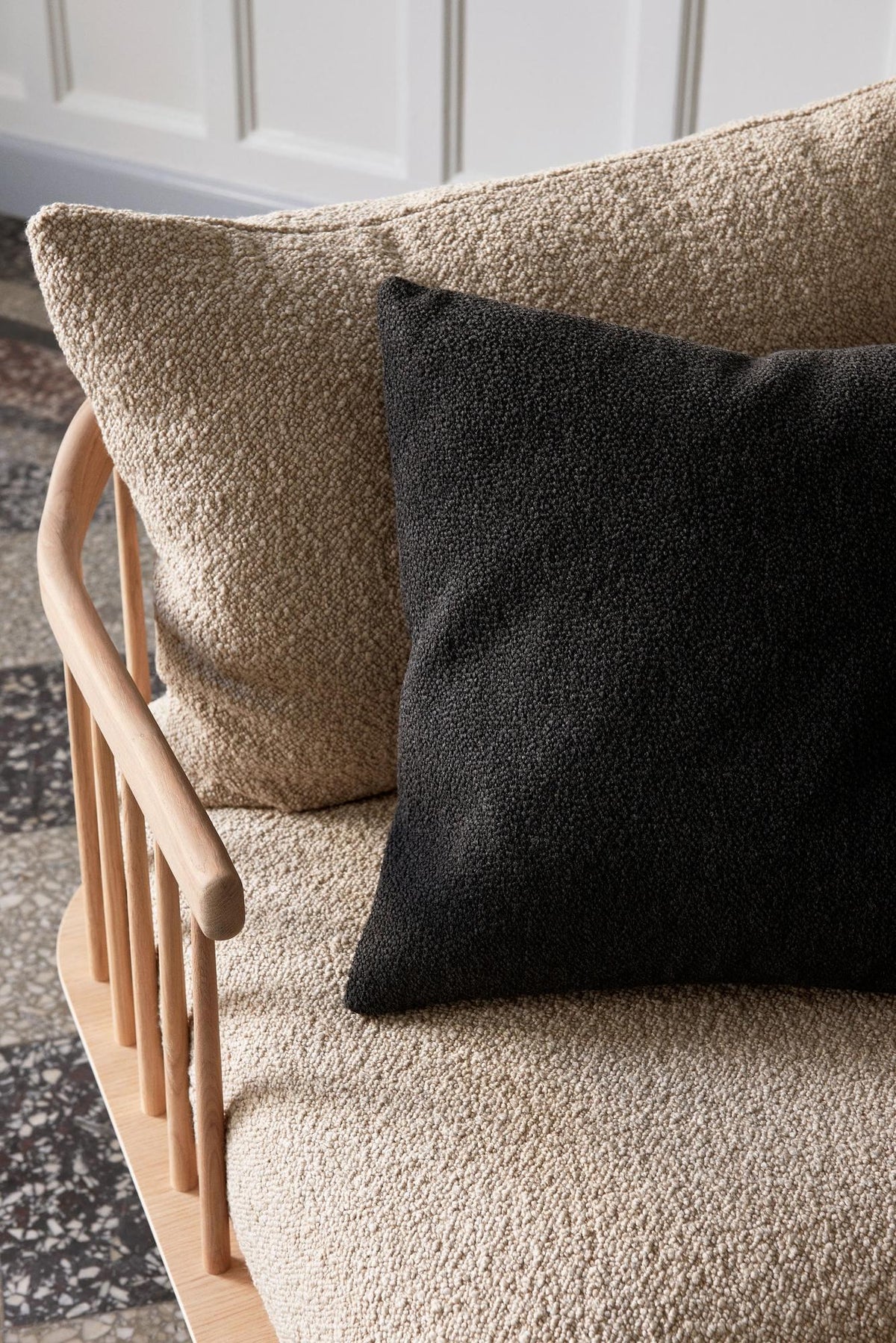 Fauteuil lounge Fly SC1 de Space Copenhagen - &amp;Tradition-Chêne huilé-Tissu groupe 1-The Woods Gallery