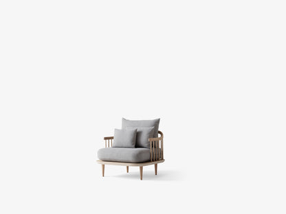 Fauteuil lounge Fly SC1 de Space Copenhagen - &amp;Tradition-Chêne huilé-Tissu groupe 1-The Woods Gallery