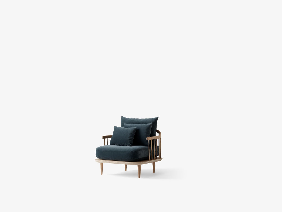Fauteuil lounge Fly SC1 de Space Copenhagen - &amp;Tradition-Chêne huilé-Tissu groupe 1-The Woods Gallery