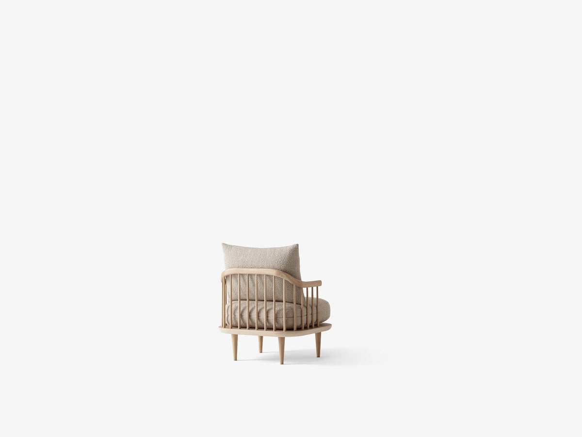 Fauteuil lounge Fly SC10 de Space Copenhagen - &amp;Tradition-Chêne huilé-Tissu groupe 1-The Woods Gallery