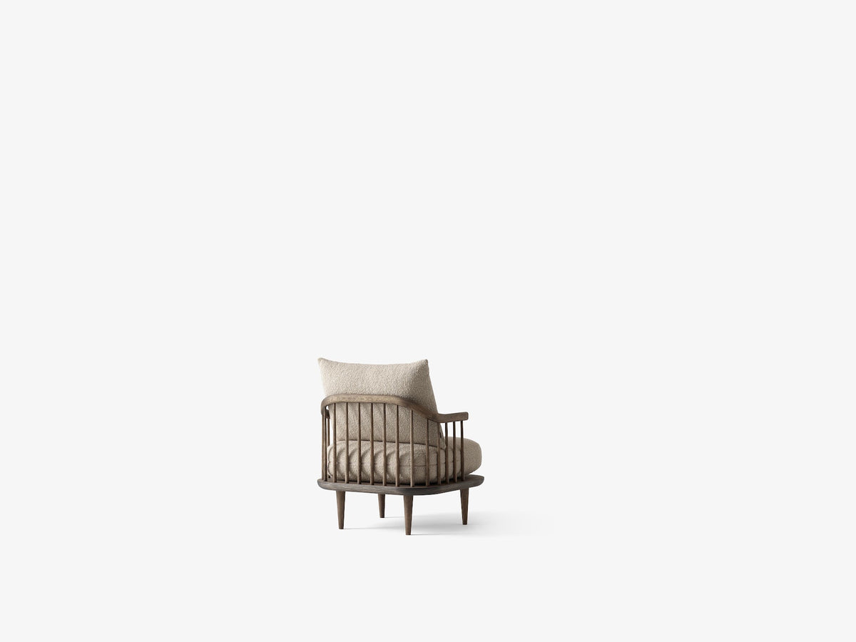 Fauteuil lounge Fly SC10 de Space Copenhagen - &amp;Tradition-Chêne huilé-Tissu groupe 1-The Woods Gallery