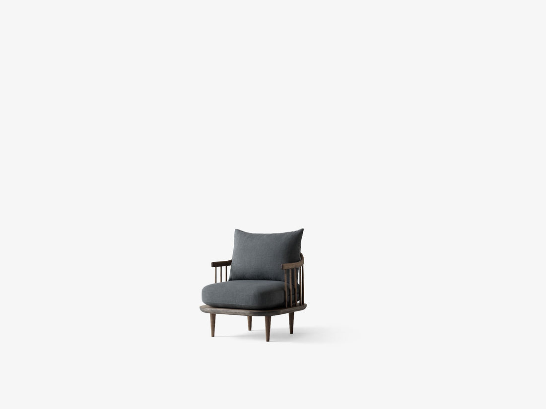 Fauteuil lounge Fly SC10 de Space Copenhagen - &amp;Tradition-Chêne huilé fumé-Tissu groupe 1-The Woods Gallery