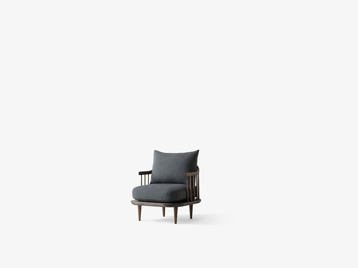 Fauteuil lounge Fly SC10 de Space Copenhagen - &amp;Tradition-Chêne huilé fumé-Tissu groupe 1-The Woods Gallery