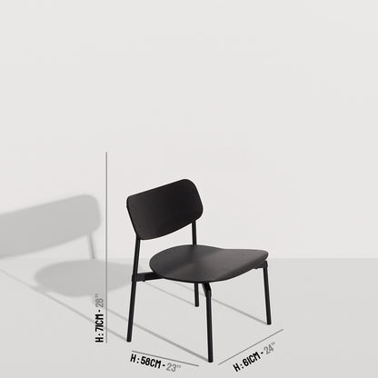 Fauteuil lounge Fromme Bois de Tom Chung - Petite Friture-Noir-The Woods Gallery