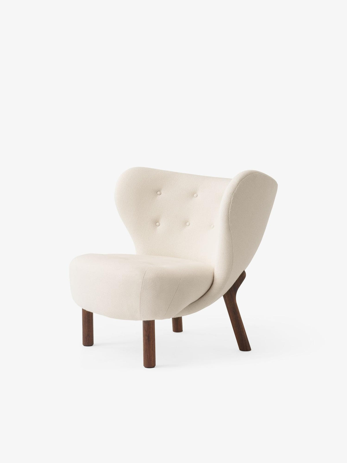 Fauteuil lounge Little Petra VB1 de Viggo Boesen - &amp;Tradition-Noyer huilé-Tissu groupe 4-The Woods Gallery